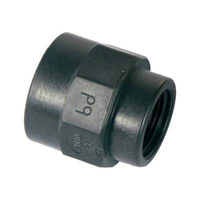 Manicotto ridotto in pp nero 3/4 x1/2