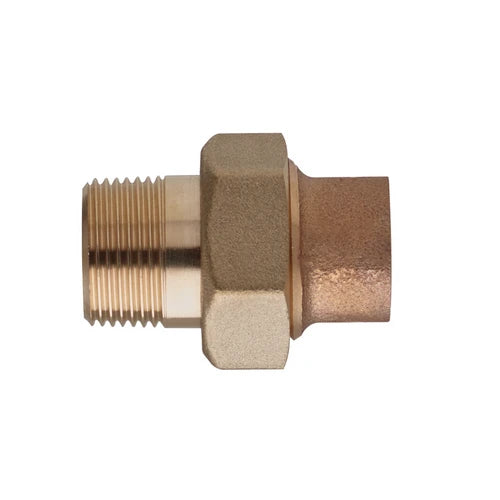 Bocchettone bronzo 3 pezzi m. a saldare 1/2 x 3/8