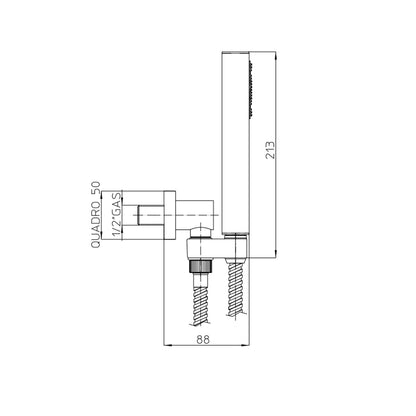 Set doccia Ares con soffione con cascata 2 getti, miscelatore termostatico e set duplex by CeramicStore | Lo specialista del tuo bagno