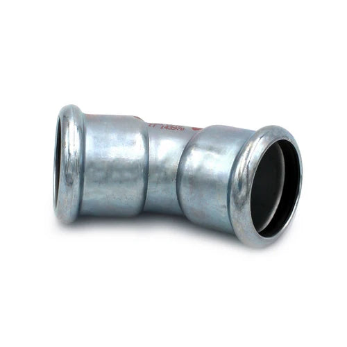 Curva 45 ff a pressare in acciaio carbonio steel pres diam. 42