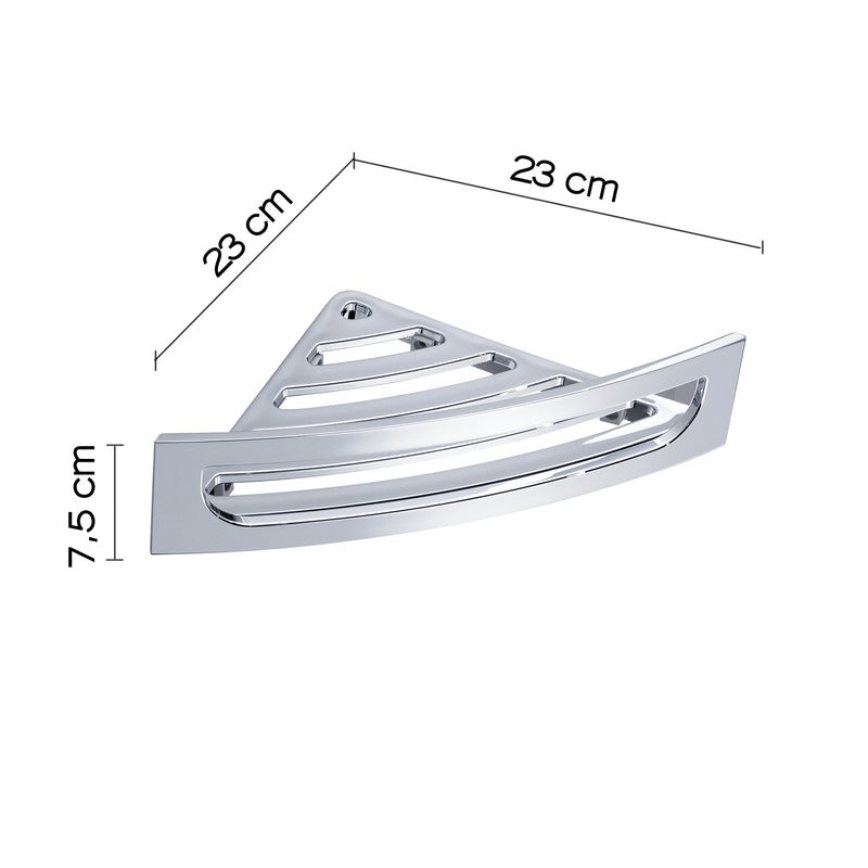 Portaoggetti doccia angolare modello Clip di Gedy - Cromato by CeramicStore | Lo specialista del tuo bagno