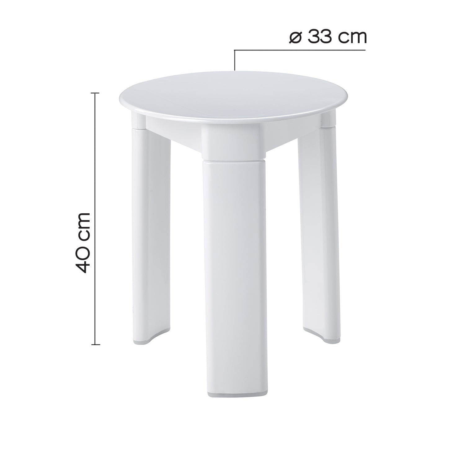 Sgabello in resine termoplastiche Gedy modello Trio - Bianco