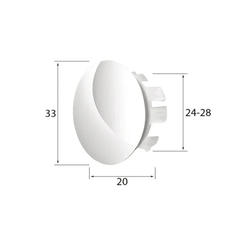 Ghiera troppopieno Rubiflux Materiale ottone per lavabi e bidet foro Diametro 24 0 28 mm - Finitura Cromata
