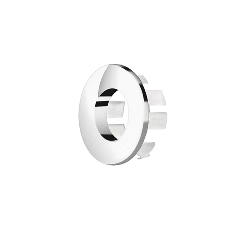 Ghiera forata troppopieno Rubiflux Materiale ottone per lavabi e bidet foro diametro 24/28 mm - Finitura Cromata