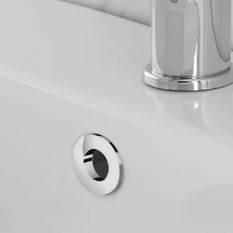 Ghiera forata troppopieno Rubiflux Materiale ottone per lavabi e bidet foro diametro 24/28 mm - Finitura Cromata
