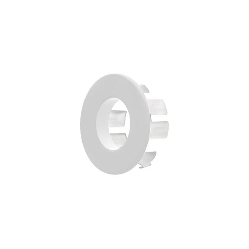 Rubiflux perforated overflow ring, brass, for washbasins and bidets, hole diameter 24/28 mm - White color