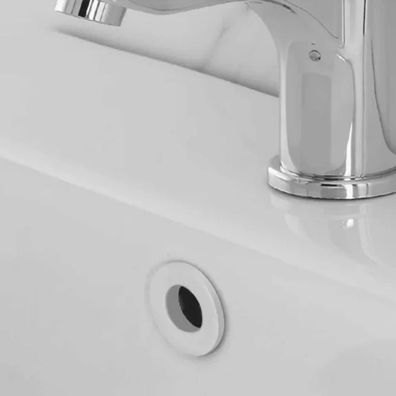 Rubiflux perforated overflow ring, brass, for washbasins and bidets, hole diameter 24/28 mm - White color