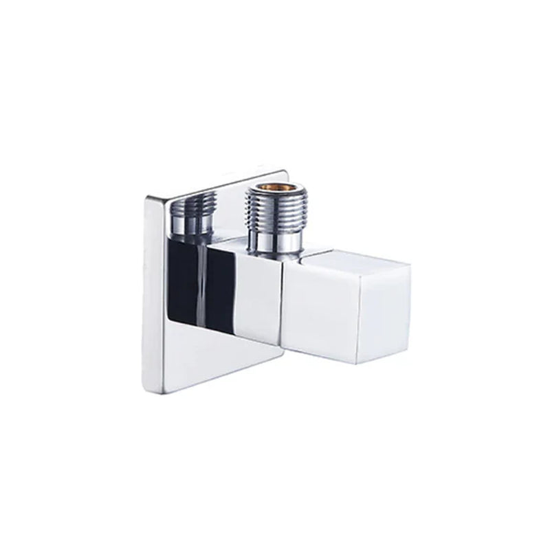 Rubinetto sottolavabo quadrato Rubiflux Materiale ottone Attacchi 1/2" x 3/8"- Finitura Cromata