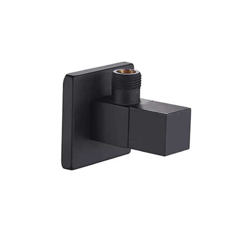 Rubinetto sottolavabo quadrato Rubiflux Materiale ottone Attacchi 1/2" x 3/8"- Colore Nero Opaco
