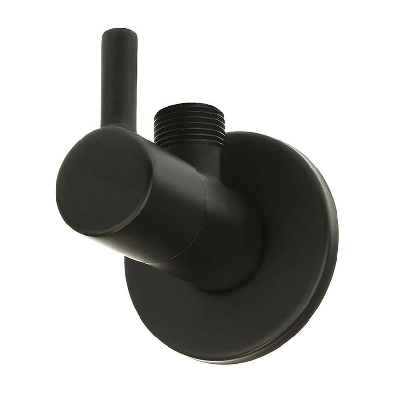 Rubinetto sottolavabo tondo Rubiflux Materiale ottone Attacchi 1/2" x 3/8"- Colore Nero opaco