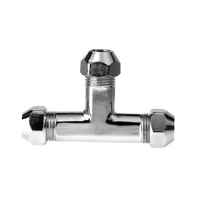 Raccordo a t con guarnizione e dadi conici 10x10x10 mm