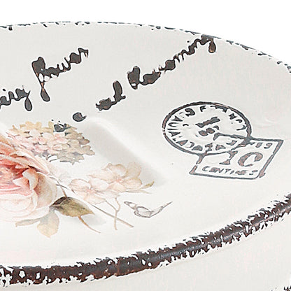 Portasapone da appoggio in ceramica Gedy serie Clothilde - Bianco