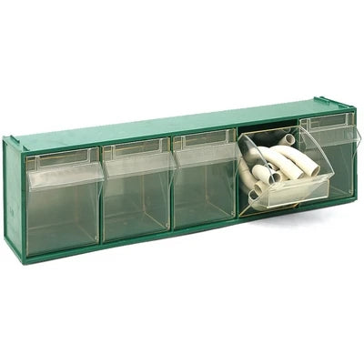 Cassettiera sovrapponibile in pp fox 103 - mm 600x135x h.164 verde lxpxh mm 600x135x164