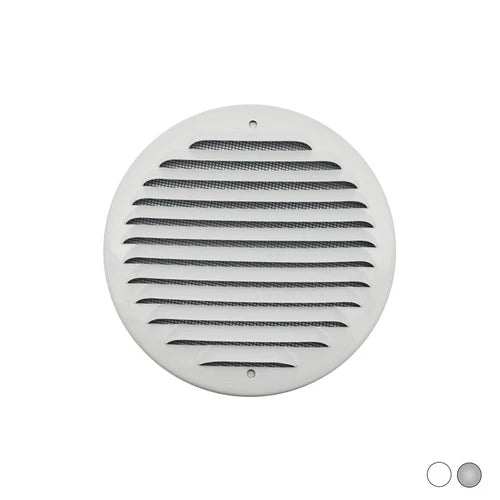 Griglia tonda da sovrapporre in metallo con rete d. 175 mm alluminio bianco