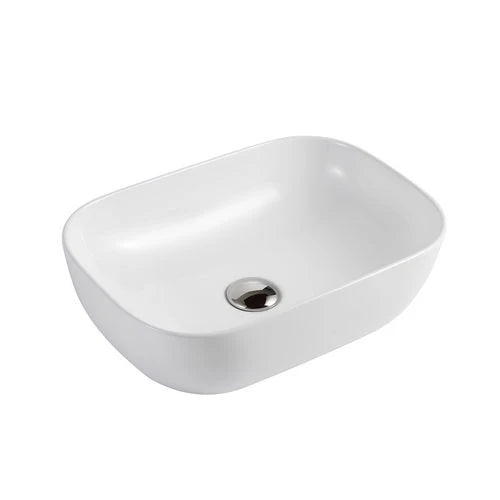 Lavabo rettangolare mod. lar01 cm 49x39x15 bianco lucido