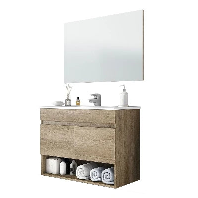 Mobile bagno sospeso cotton da montare cm 64 x 80 x 45 nordik