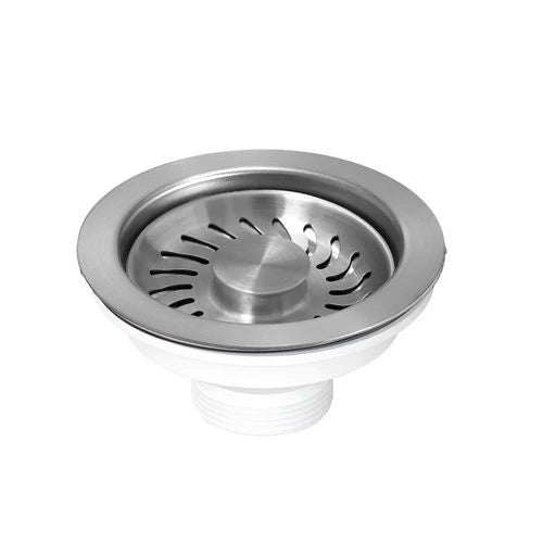 Piletta d. 114 mm con tappo finitura satinata 1 1/2 inox