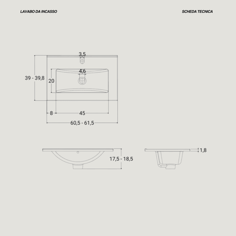 Mobile Bagno a Terra 60 Cm Un'Anta Con Vano a Giorno Specchio Su Telaio Con Lampada Led 50x70 Cm Cubi&Co  "Small" Bianco Lucido