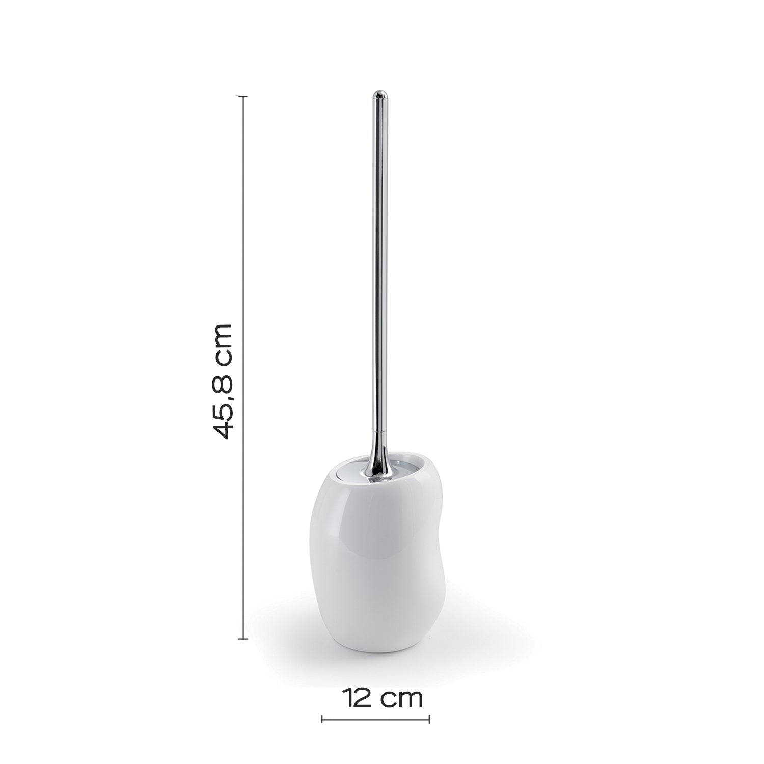 Scopino da appoggio con ciuffo in setole Gedy serie Iside - Bianco Lucido by CeramicStore | Lo specialista del tuo bagno