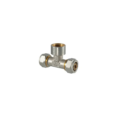 Raccordo tee femmina a compressione per multistrato 26 x 1 x 26