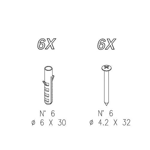 Kit viti e tasselli per box doccia hexa -