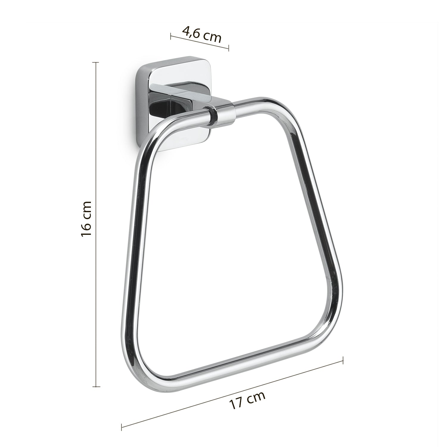 Portasalviette ad anello Gedy modello Tonga 17x4.6xH16 - Cromato by CeramicStore | Lo specialista del tuo bagno