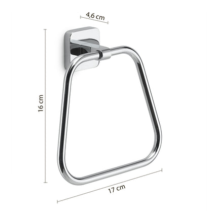 Portasalviette ad anello Gedy modello Tonga 17x4.6xH16 - Cromato by CeramicStore | Lo specialista del tuo bagno