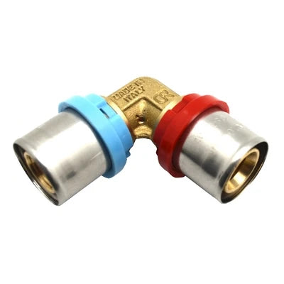Raccordo curvo doppio compact per multistrato 20 x 2 0 20 x 2 5
