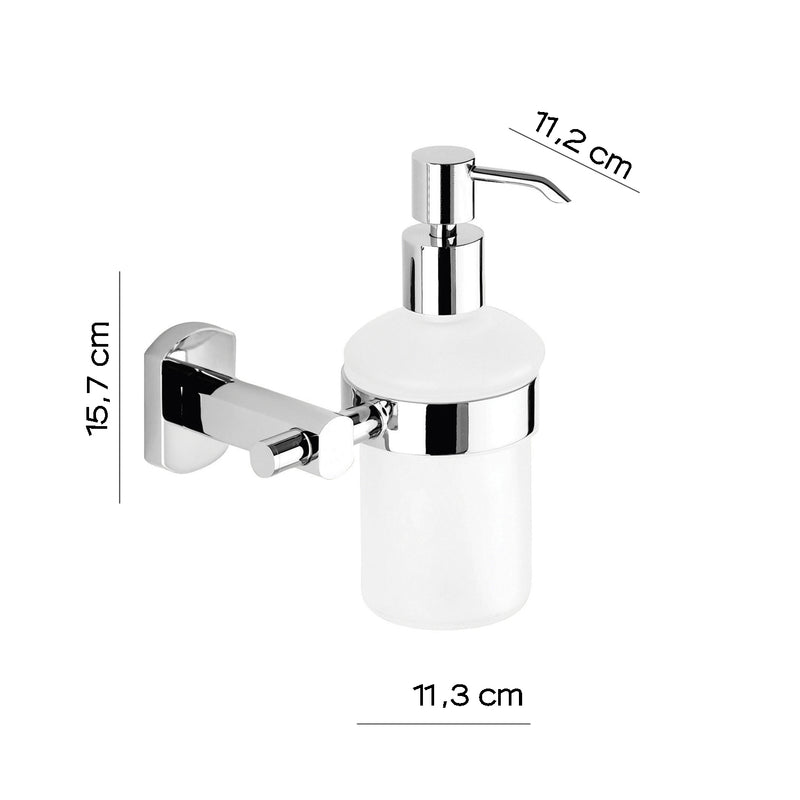 Dosasapone a parete con erogatore in metallo di Gedy serie Edera Plus - Cromato by CeramicStore | Lo specialista del tuo bagno