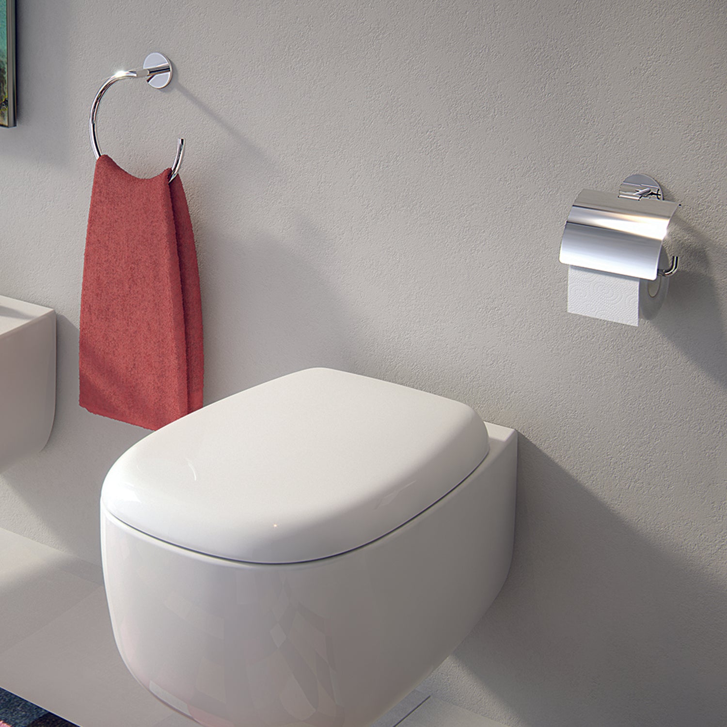 Portasalviette ad anello installazione a muro Gedy serie Gea - Cromato by CeramicStore | Lo specialista del tuo bagno