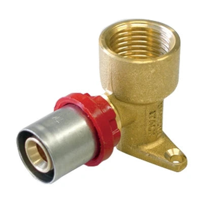 Raccordo press curvo f con flangia compact per multistrato 20 x 2 0 -1/2