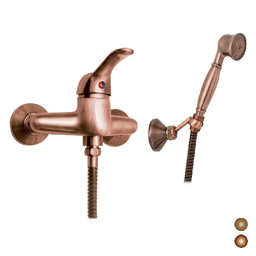 Monocomando esterno doccia serie class bronzato
