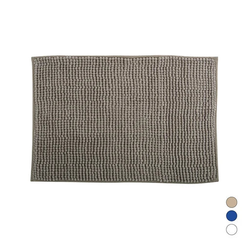 Tappeto antiscivolo da bagno ciniglia 40x60 cm tortora