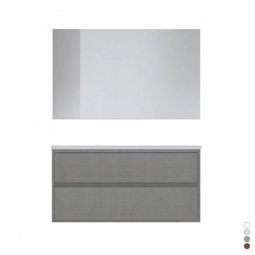 Mobile bagno sospeso completo elegance l. 120 cm bianco opaco