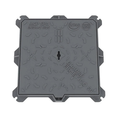 Chiusino in ghisa b125 cm 60 x 60