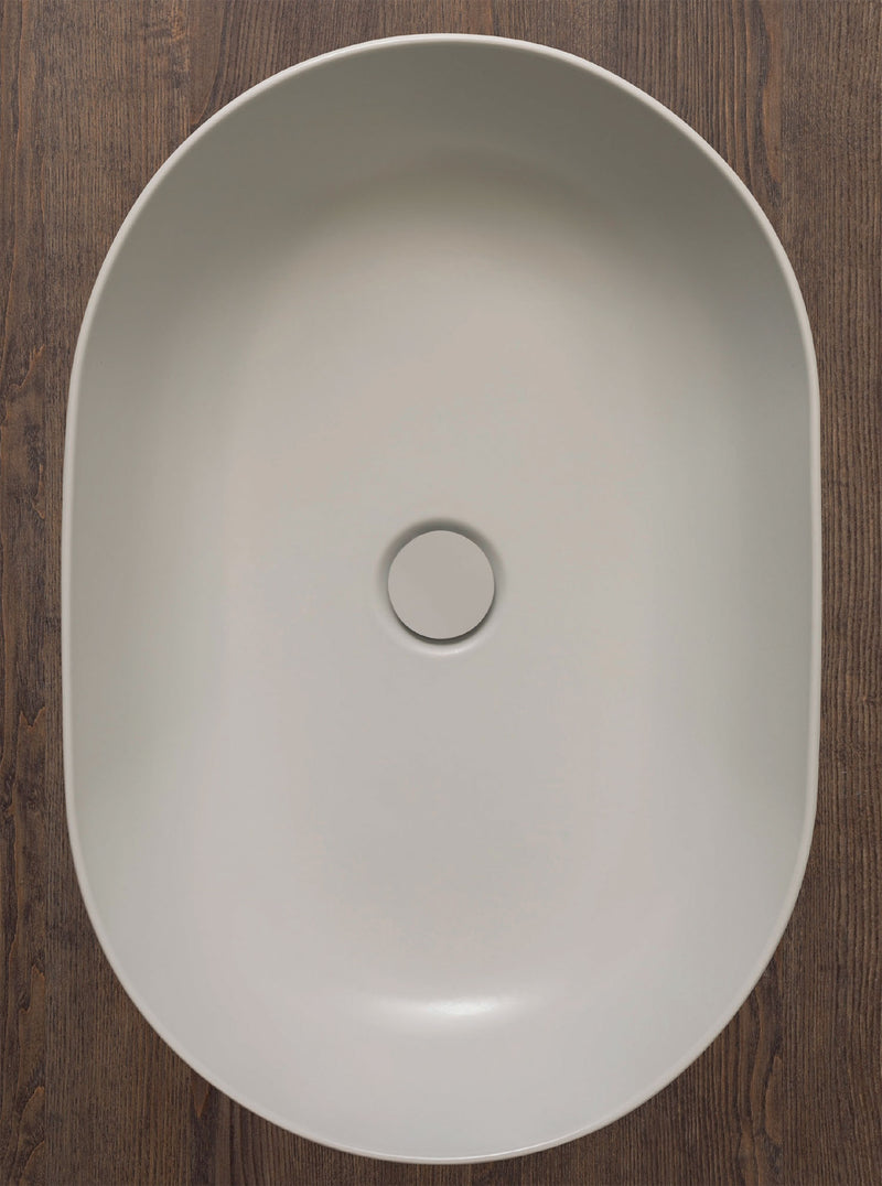Lavabo da appoggio T-Edge 54x36 cm con bordo sottile Ceramica Globo