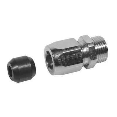 Adattatore portagomma per flessibile gas ff inox estensibile -
