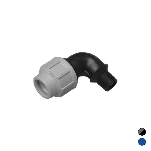 Gomito a 90 c/derivazione maschio ikaro raccordo per polietilene 1 x 32