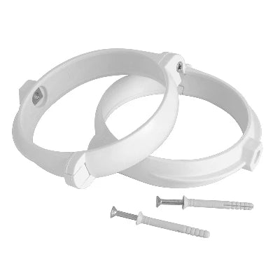 2 pz staffe fermatubo con viti diam. 100 mm