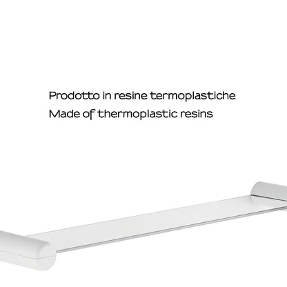 Mensola 60 cm con vetro di Gedy serie 2900 - Bianco