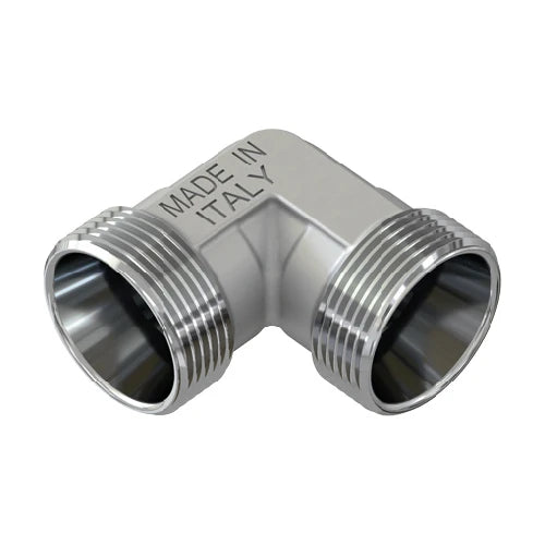 Raccordo curvo doppio cromato 24x19 fil d.16