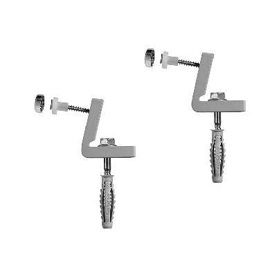 2 pz elem. di fissaggio fischer in nylon per wc e bidet lat. wb5 -