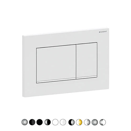 Placca di copertura 2 tasti sigma 30 geberit bianco opa./bordo inf. bianco