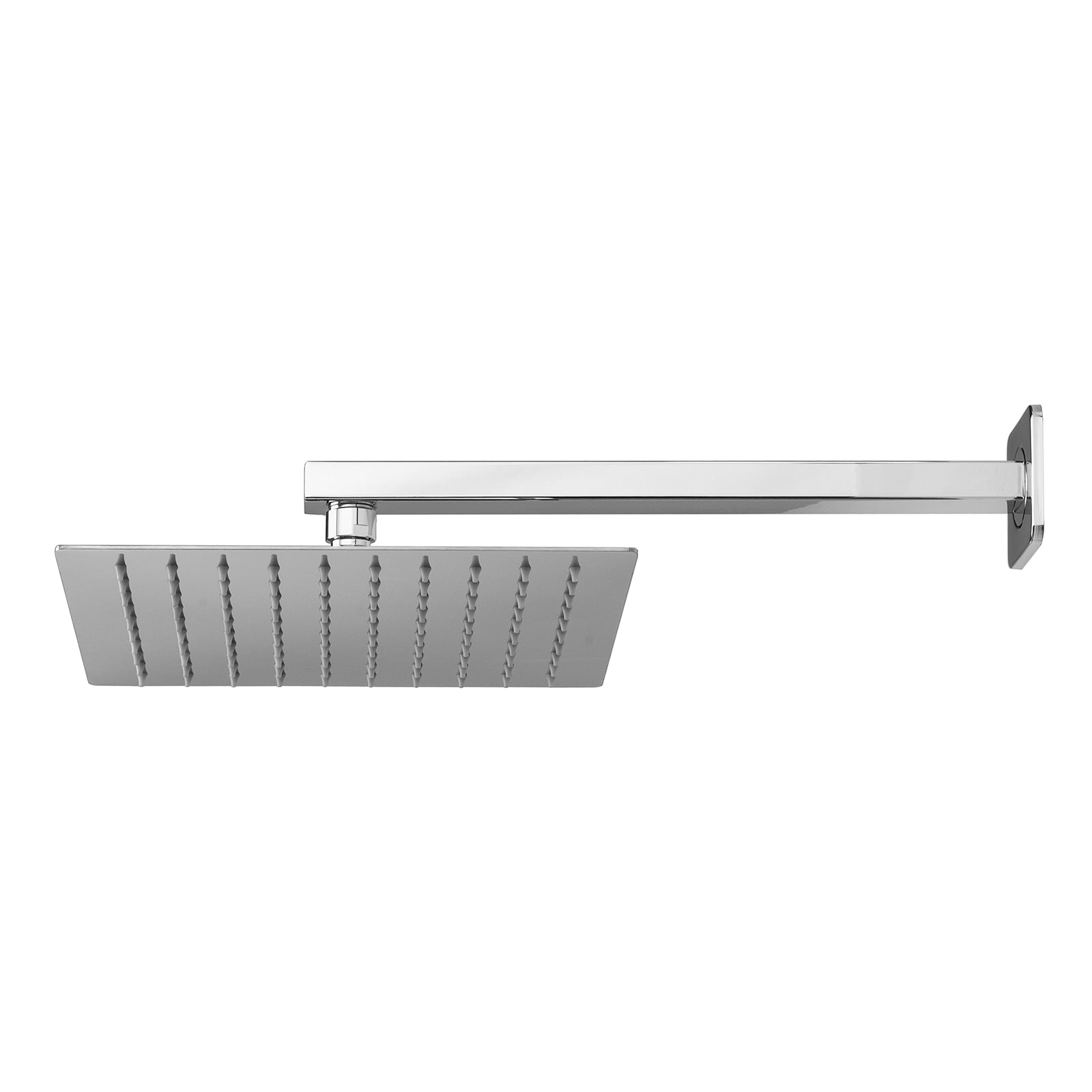 Soffione doccia quadrato ultraslim di Ares 25x25 con braccio doccia in acciaio inox lucidato by CeramicStore | Lo specialista del tuo bagno