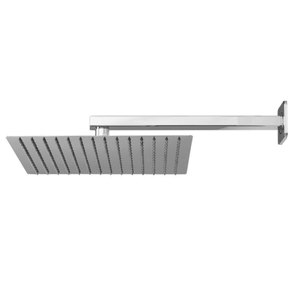 Soffione doccia quadrato ultraslim 30x30 con braccio doccia in acciaio inox lucidato di Ares by CeramicStore | Lo specialista del tuo bagno