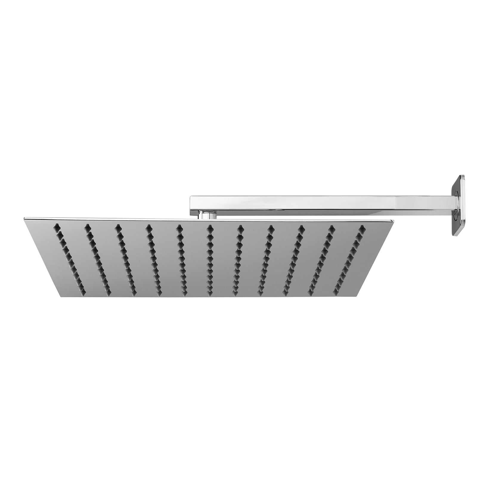 Soffione doccia quadrato ultraslim 40x40 cm con braccio doccia in acciaio inox lucidato Ares by CeramicStore | Lo specialista del tuo bagno