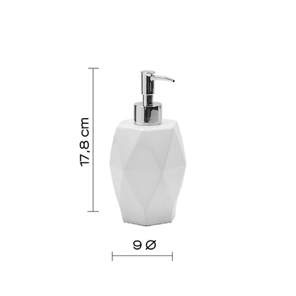 Dosasapone in ceramica con erogatore cromato Gedy serie Dalia - Bianco