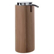 Dispenser sapone in bambà¹ con erogatore in plastica cromata Gedy serie Altea - Naturale