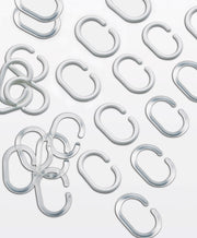 12 anelli per tenda doccia in resine termoplastiche di Gedy - Trasparente by CeramicStore | Lo specialista del tuo bagno