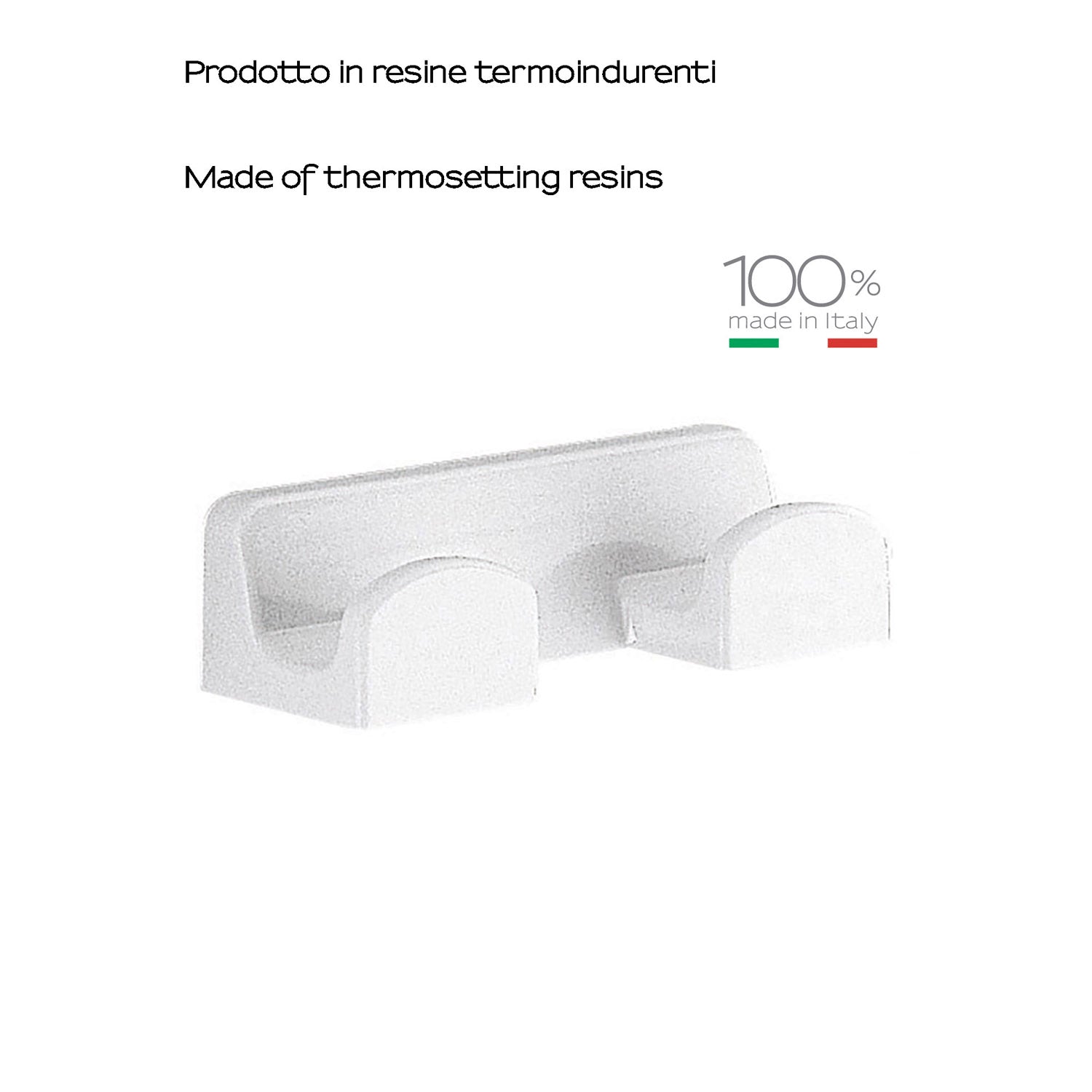Appendiabiti doppio a parete di Gedy serie Darios - Bianco by CeramicStore | Lo specialista del tuo bagno